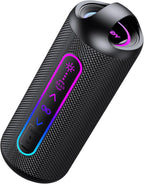Altavoz Bluetooth portátil, sonido potente de 20 W con modos de ecualización, IPX6 impermeable, tiempo de reproducción de 20 horas, Bluetooth 5.4, TWS, luces LED, altavoces inalámbricos