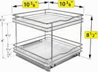 LYNK PROFESSIONAL® Organizador de especias extraíble para gabinetes, 10-3/8 pulgadas de ancho, estante de especias para armarios interiores, organizador de especias deslizante para gabinete, estante