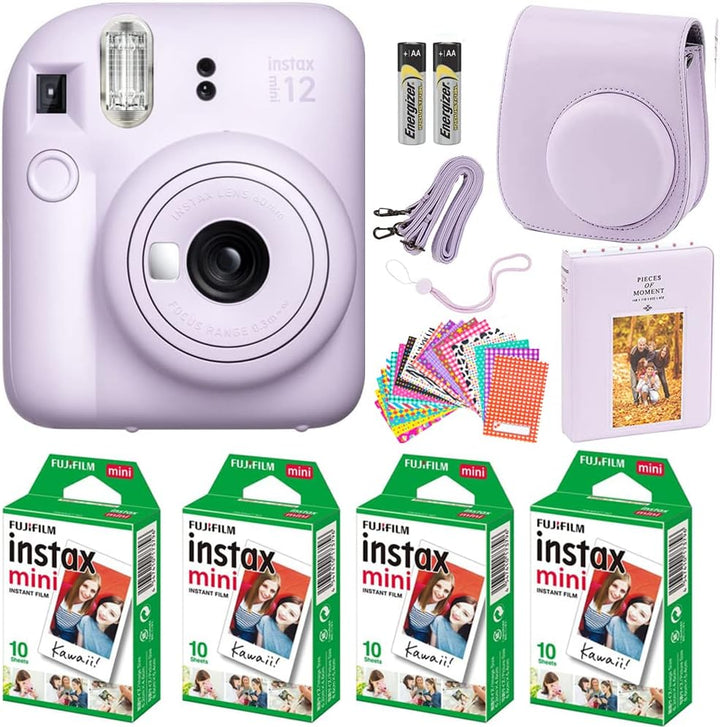 Fujifilm Instax Mini 12 - Cámara instantánea azul pastel con pelícu...