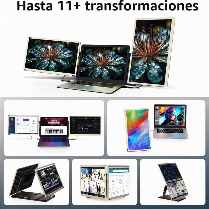 ROYY Extensor de pantalla para laptop Triple Monitor \u2013 Monitor...
