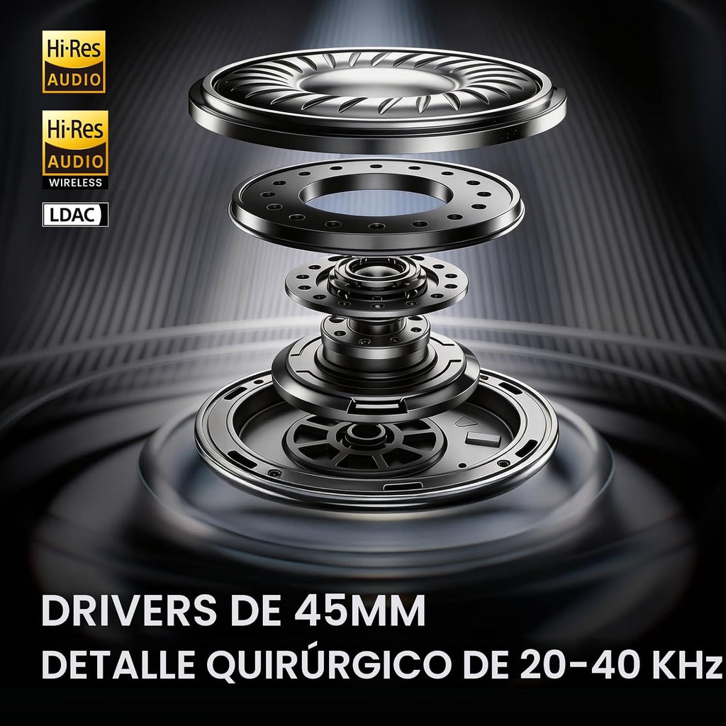 OneOdio Studio Max 2 Auriculares inalámbricos para DJ, latencia de 9 ms