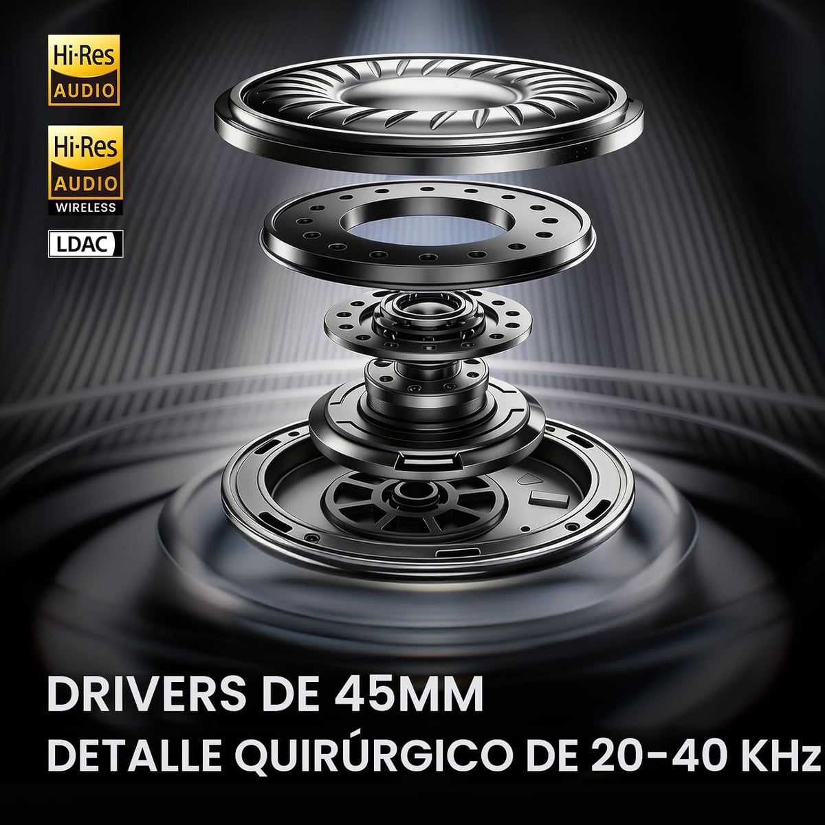 OneOdio Studio Max 2 Auriculares inalámbricos para DJ, latencia de 9 ms