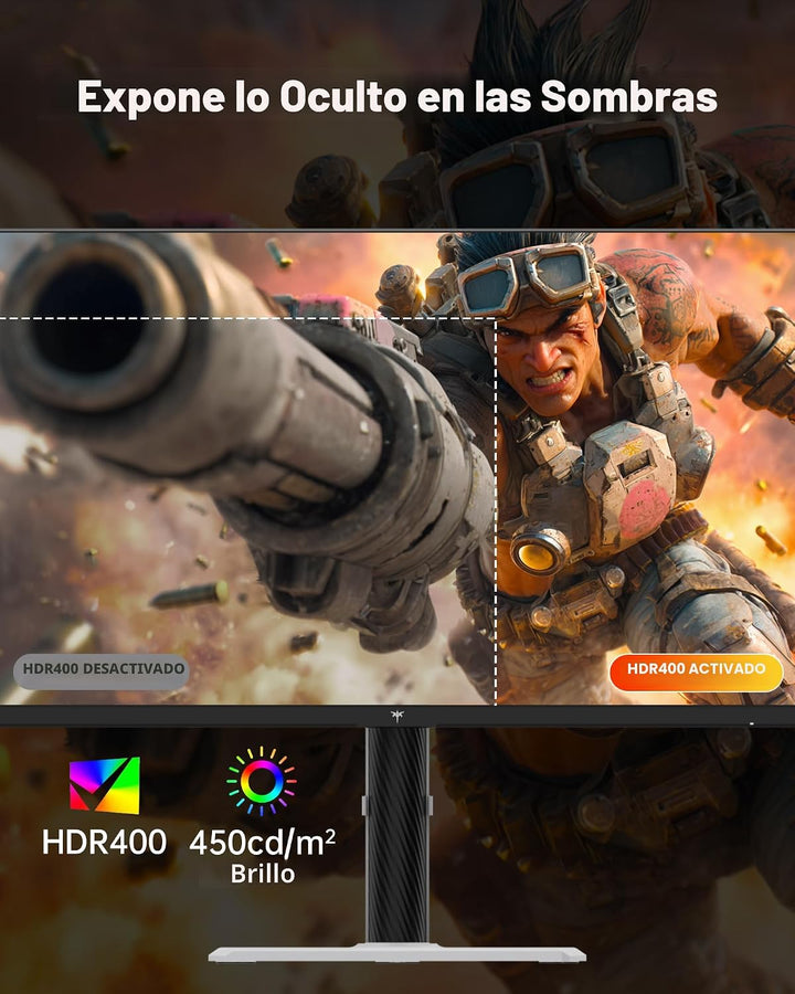 KTC Monitor de juegos de 27 pulgadas 200Hz, monitor 1440P con altav...