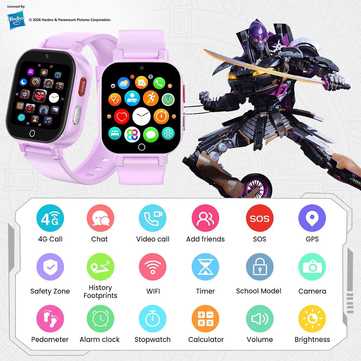 Reloj de teléfono para niños 4G con tarjeta SIM, reloj inteligente para