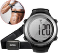 Monitor de frecuencia cardíaca y correa de pecho, monitor de frecuencia cardíaca de ejercicio, reloj deportivo con HRM, impermeable, cronómetro, timbre por hora T007