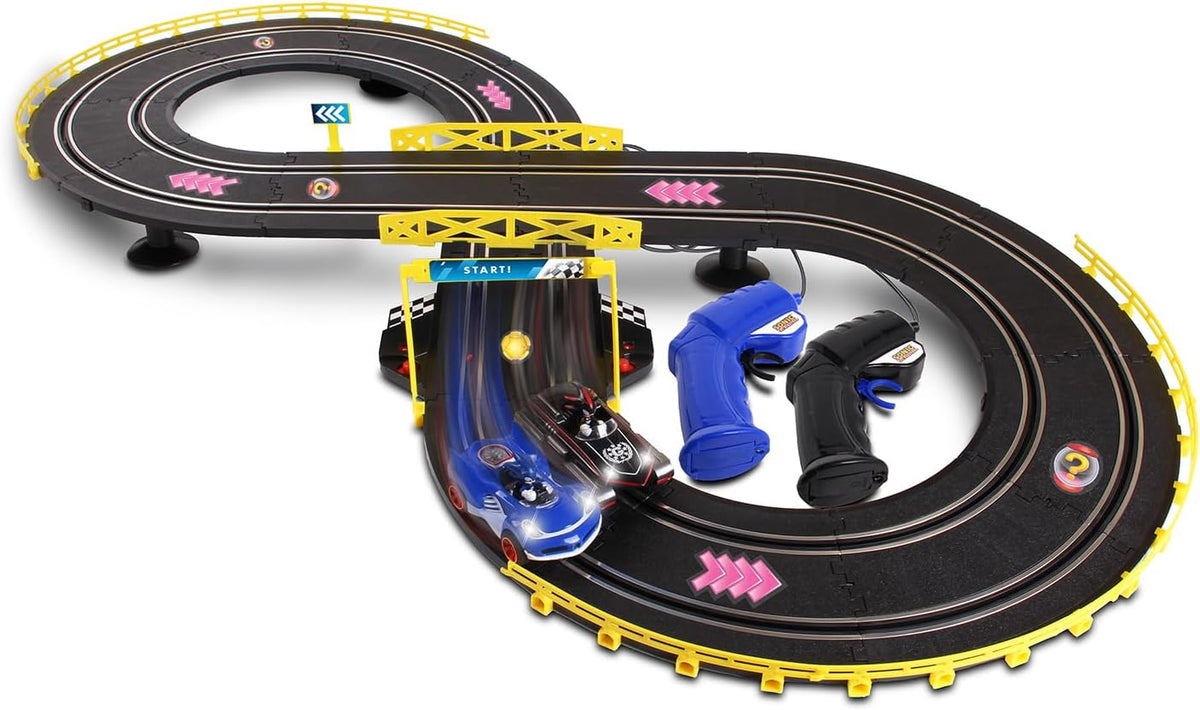NKOK Sonic & Shadow Juego de Pista de Carreras con 8 Carriles y Contador de Vueltas