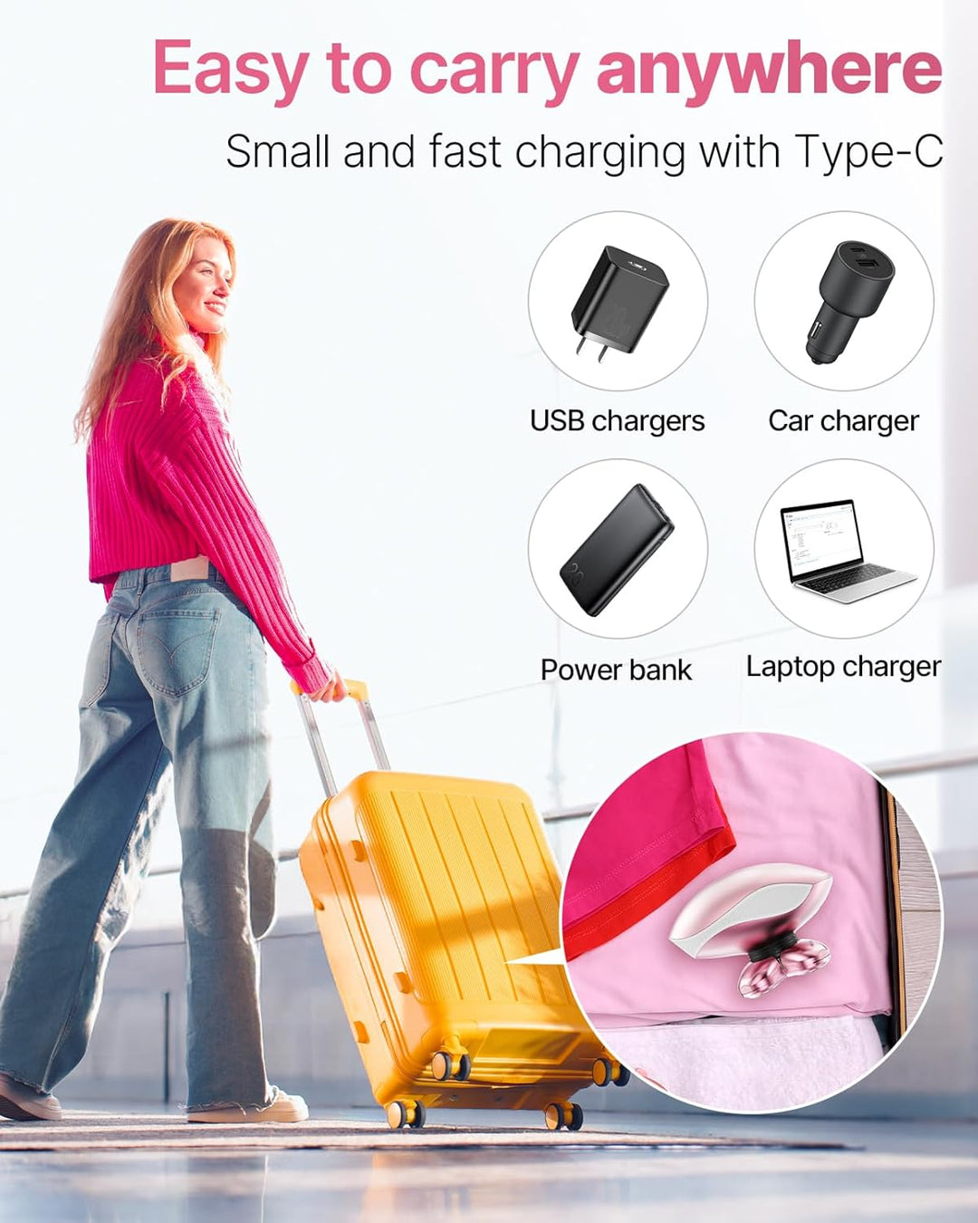 Rasuradoras eléctricas para mujeres, afeitadora corporal recargable...