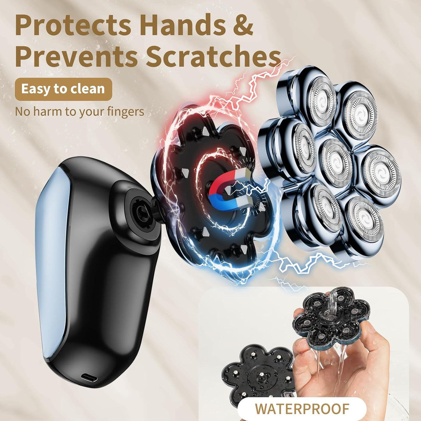 SHPAVVER Afeitadoras de cabeza para hombres calvos: maquinilla de a...