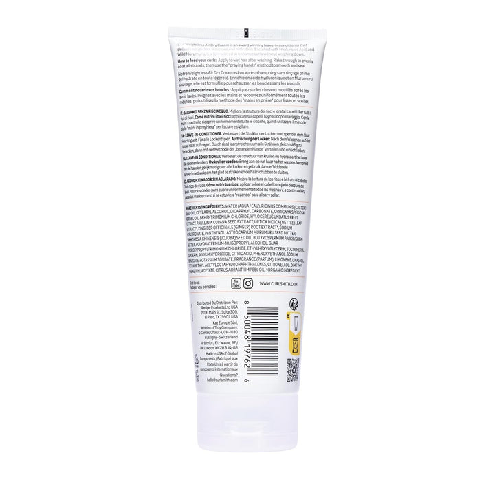 CURLSMITH Weightless Air Dry Cream for Hair, Hydrating and Detangli...