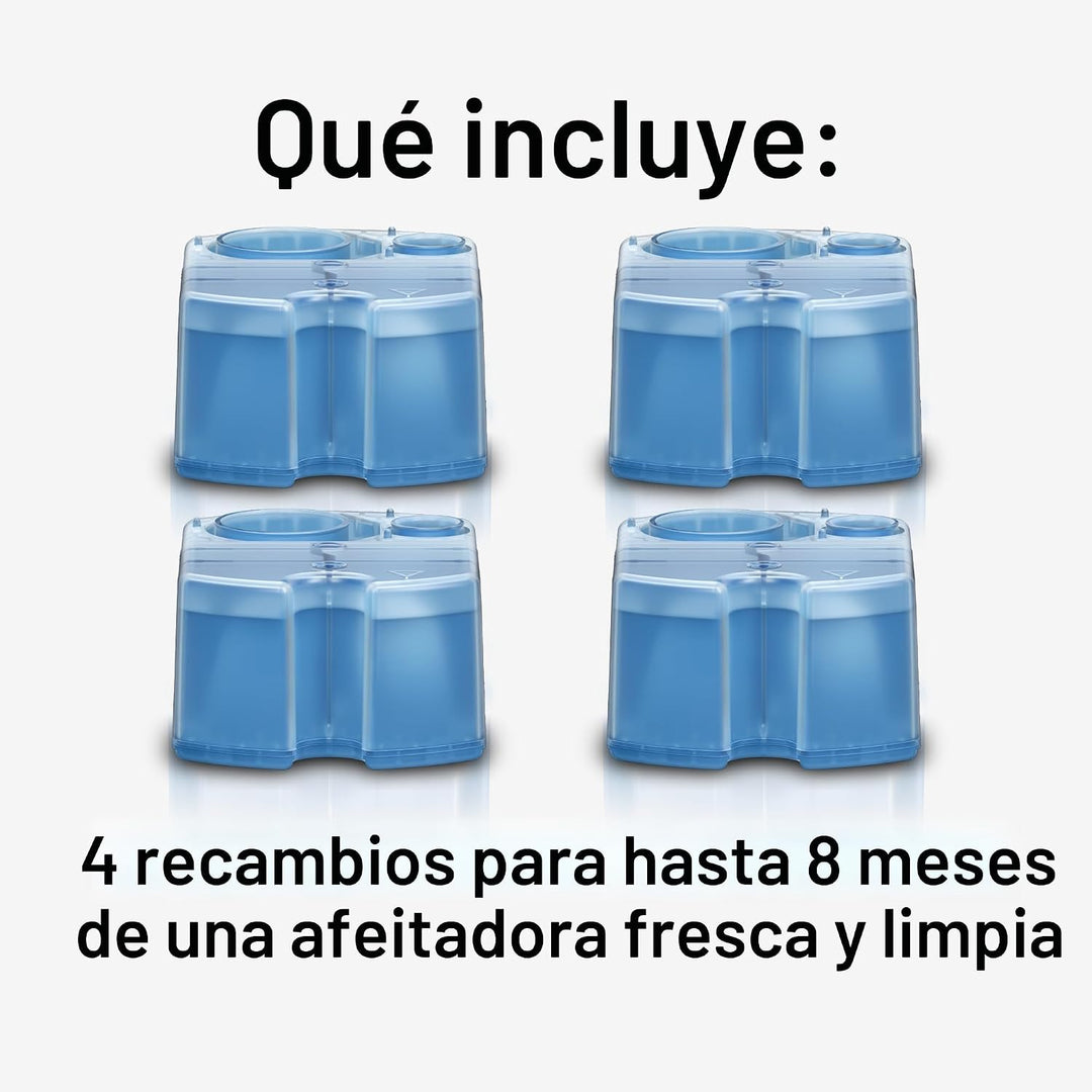 Braun - Cartuchos de recambio CCR, 4 unidades, cartuchos Clean & Renew