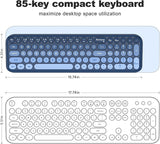 MOFII Combo de teclado y mouse inalámbricos, teclado pequeño compac...