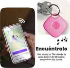 Life360 Tile - Rastreador Bluetooth, buscador de llaves y localizador de artículos para llaves, bolsas y más. Buscador de teléfonos. Compatible con iOS y Android. Paquete de 1 (ponche rosa)