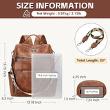 Mochila de cuero vegano AGLOD para laptop para mujer, mochila de 15...