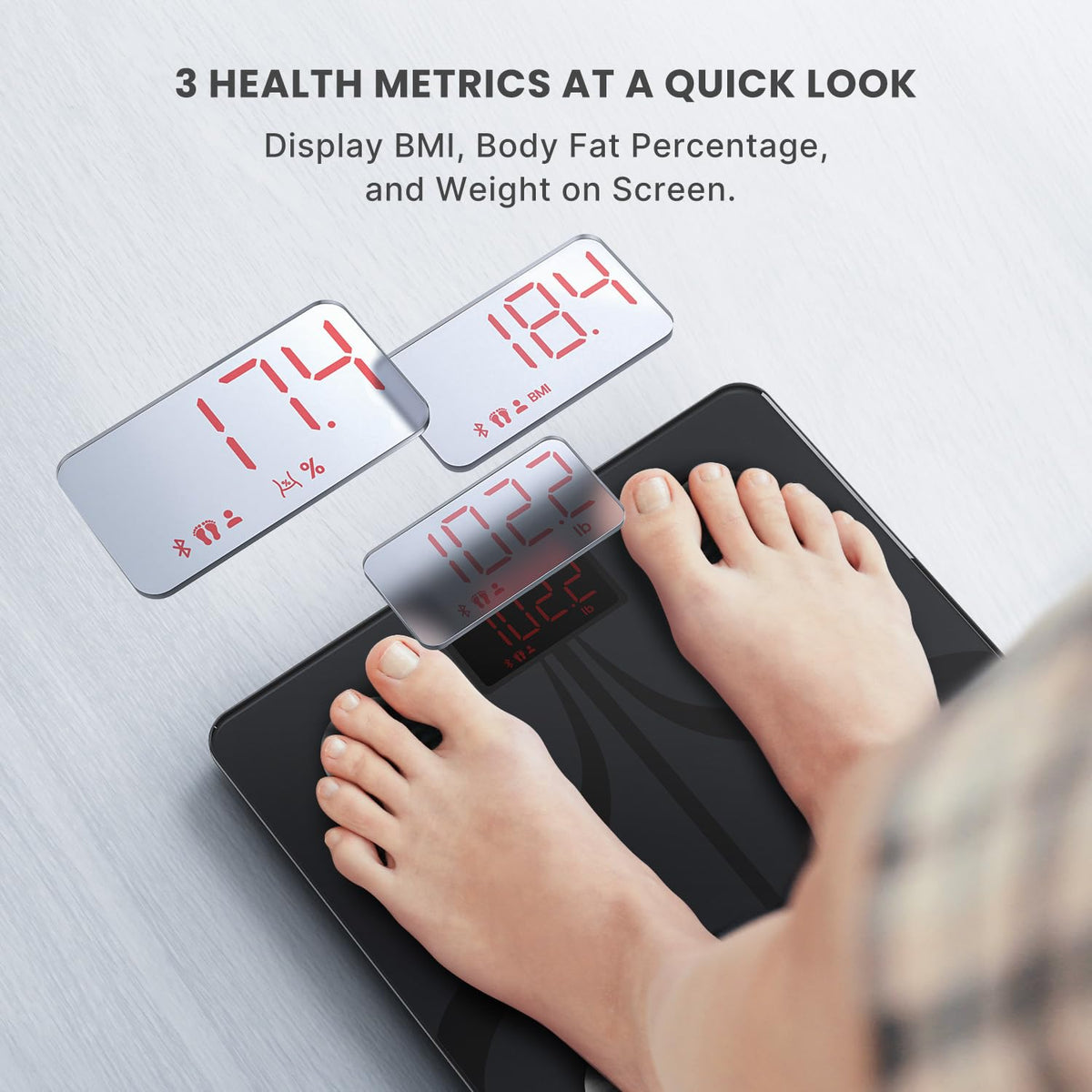 RENPHO Elis 1 Smart Scale, USB-C recargable, 13 métricas de cuerpo, 400
