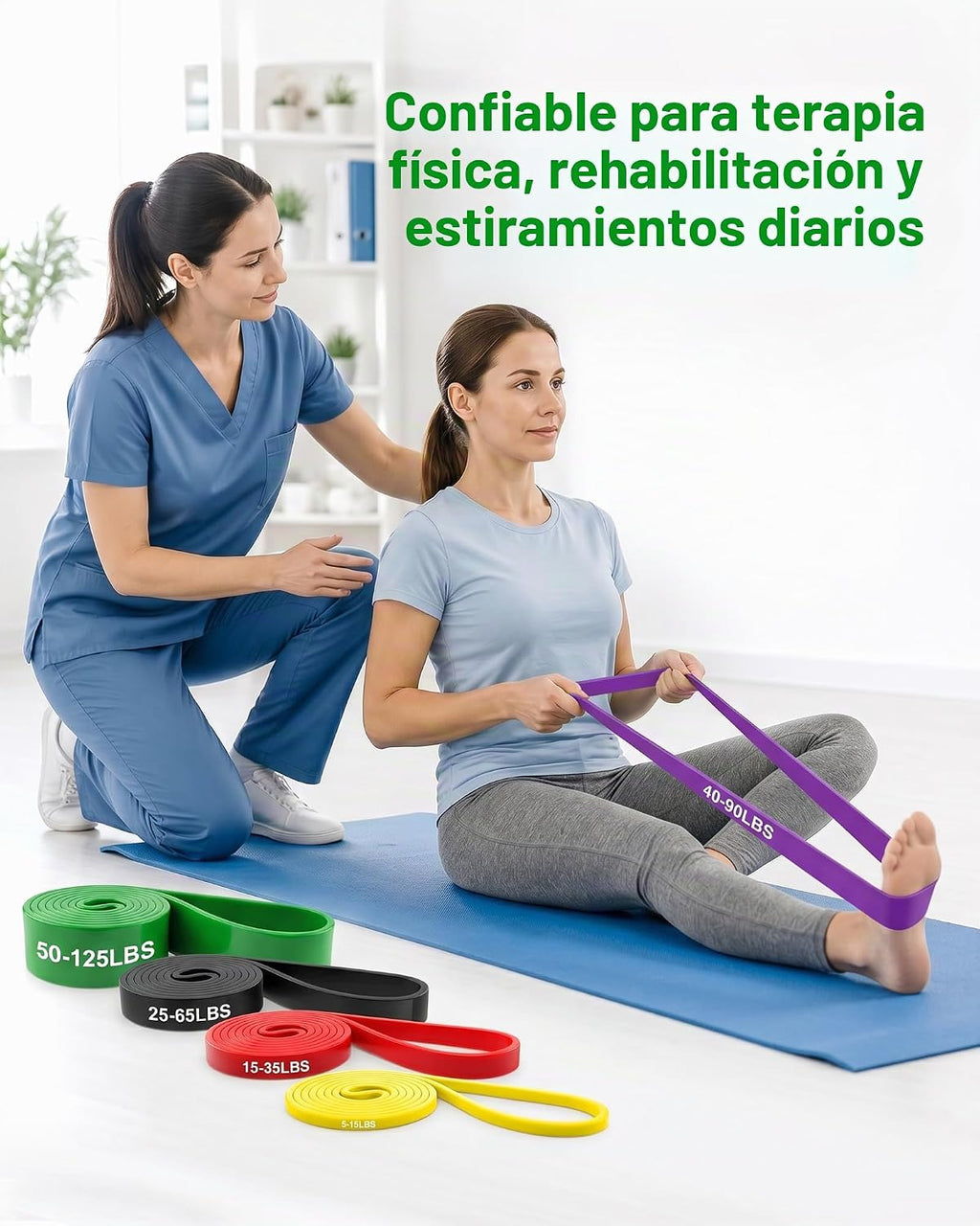 Renoj Bandas de Resistencia para Entrenamiento, Juego de 5 Niveles de Bandas de Asistencia para Dominadas para Entrenamiento, Ejercicio, Gimnasio en Casa y Entrenamiento de Fuerza