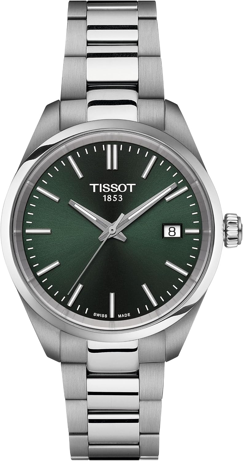 Tissot PR 100, cuarzo suizo, 1.339 en, esfera verde, reloj unisex