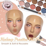 Banugo Tabla facial de práctica de maquillaje, cabeza de maniquí de...