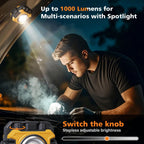Samyoung Paquete de 2 luces de trabajo recargables magnéticas de 2400