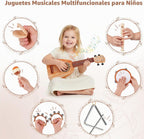 Vanplay Kids Guitar Set - Juguetes musicales para niños de 2 y 3 años, regalos de cumpleaños