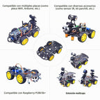 Chasis de Robot 4WD Robot Car Smart Chassis Kit con 4 motores TT para Arduino/Raspberry Pi/Jetson Nano, Kit DIY de aprendizaje de chasis robótico inteligente