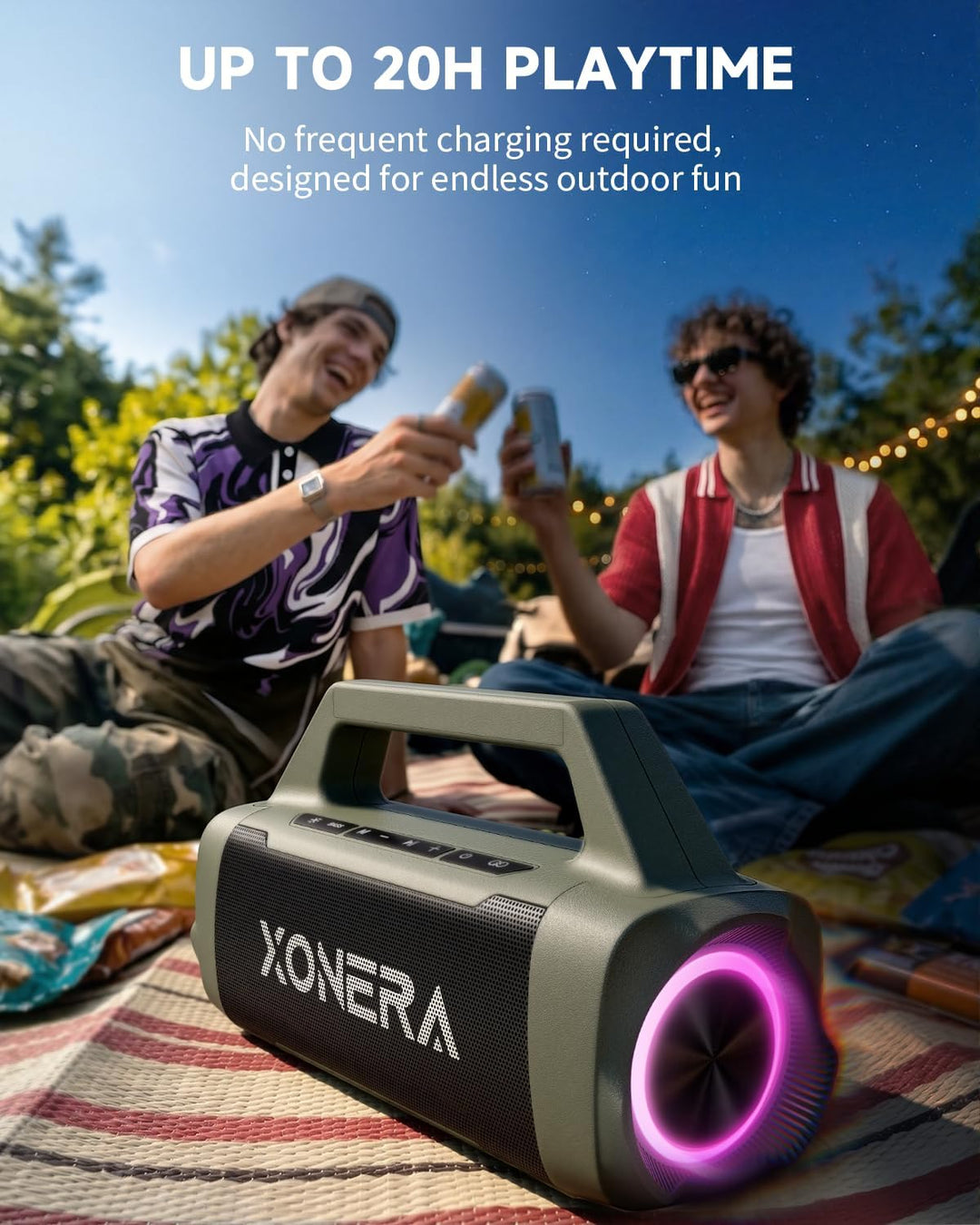 Xonera Altavoces Bluetooth inalámbricos, 80 W pico alto altavoz par...