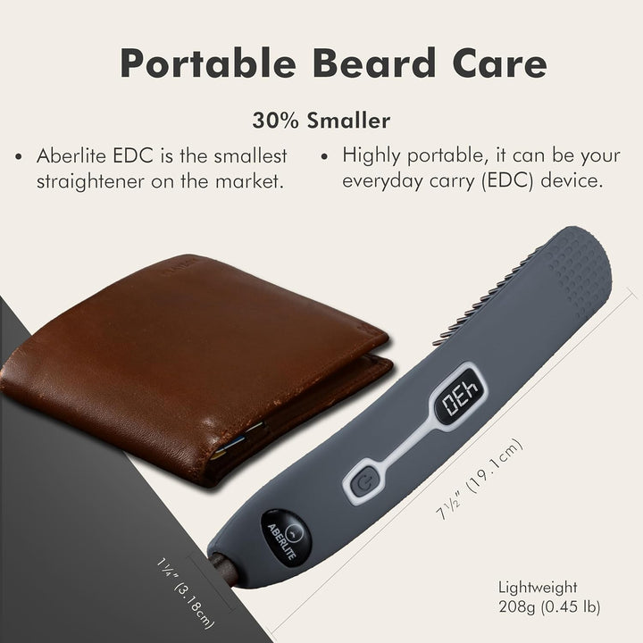 Aberlite EDC - Cepillo alisador de barba prémium - Peine alisador c...
