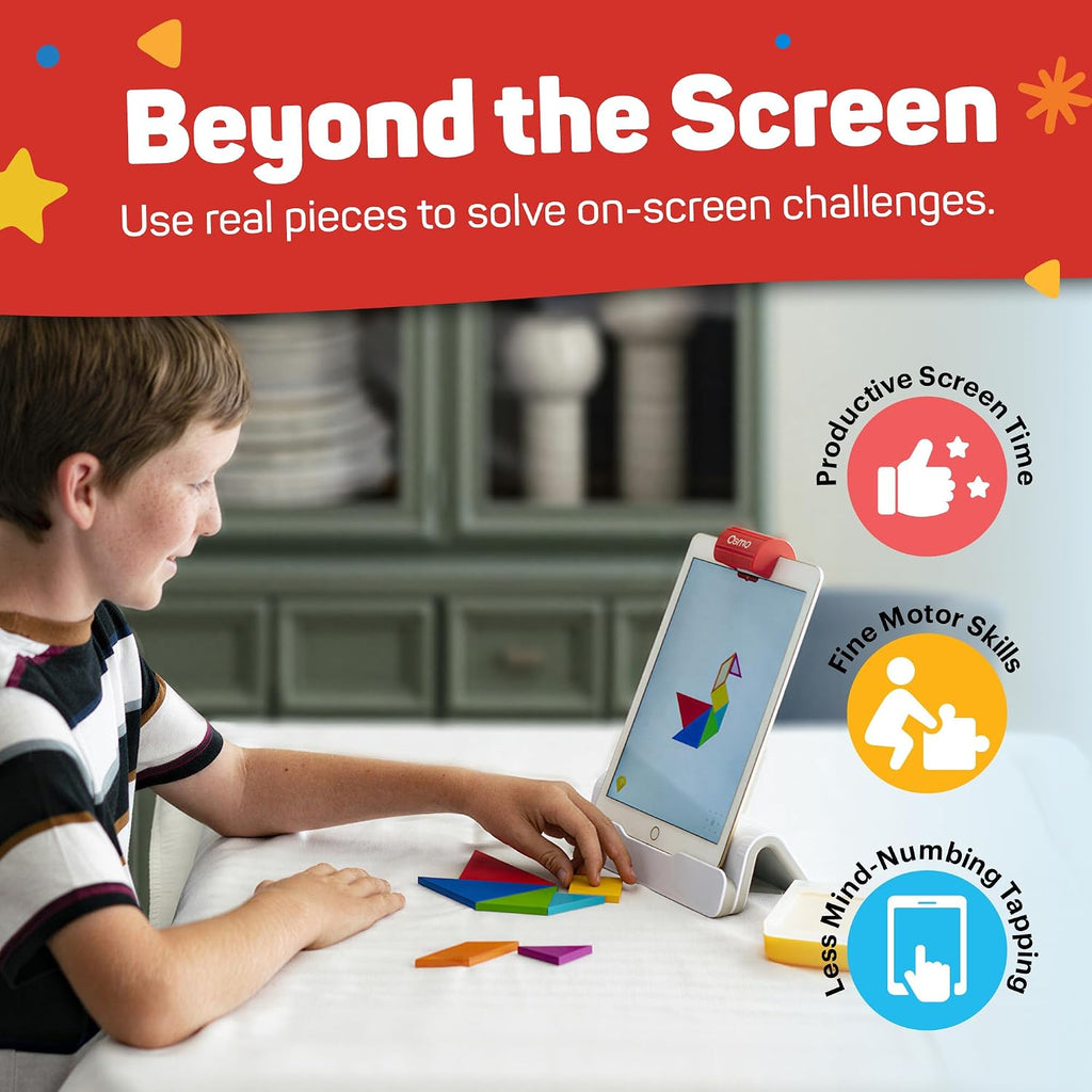 Osmo Genius Kit, Ages 6-10, 7 STEM Learning Games, Spelling & Math, iPad