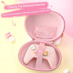 Funda protectora Kuitmor Cute Game Controller, estuche rígido portátil para viaje con diseño de gato caricatura compatible con PS4 PS5 Switch Pro Xbox con bolsillo interno para accesorios
