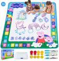 Juguetes para niños Tapete de garabatos con agua - Peppa Pig Tapete de pintura reutilizable para escribir y colorear, tablero de dibujo, juguetes educativos para niños de 3 años en adelante para niñas
