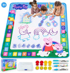 Juguetes para niños Tapete de garabatos con agua - Peppa Pig Tapete de pintura reutilizable para escribir y colorear, tablero de dibujo, juguetes educativos para niños de 3 años en adelante para niñas