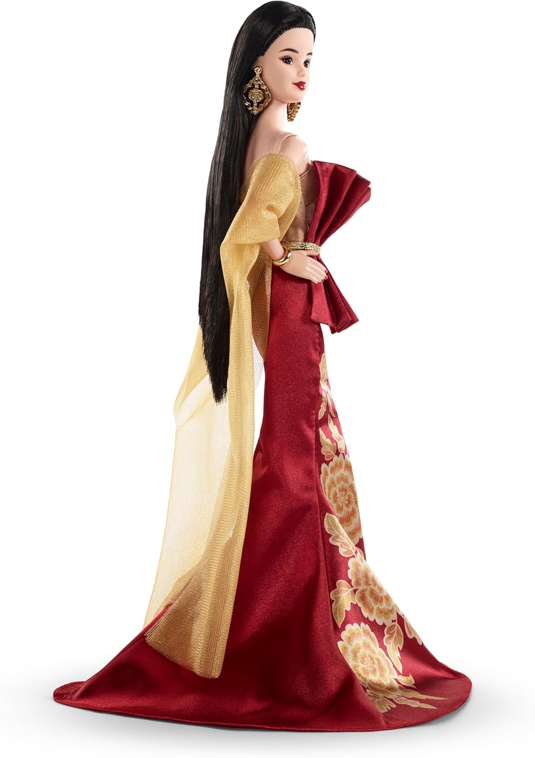 Barbie Muñeca de moda de Año Nuevo Lunar con vestido rojo