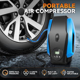 Auto Dynasty Inflador digital de neumáticos, compresor de aire port...