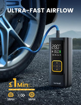 Lamicall - Inflador de neumáticos de automóvil, compresor de aire p...