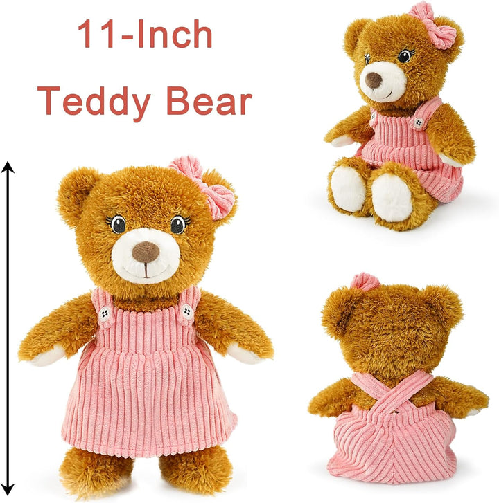 Lindo oso de peluche para bebé, de 11 pulgadas, suave peluche de be...