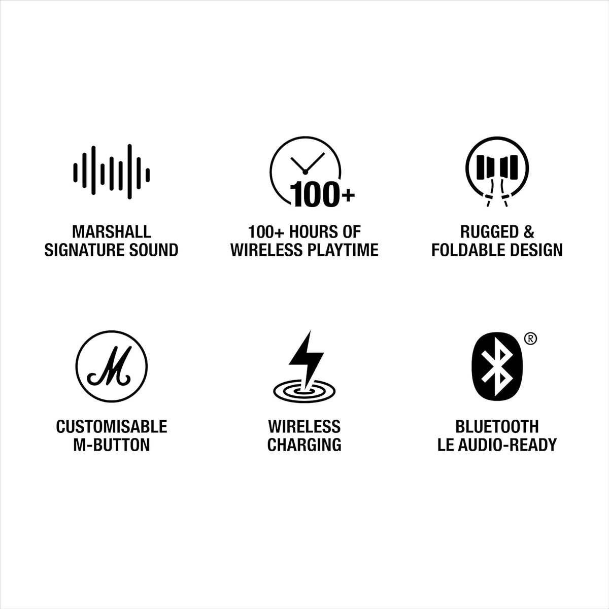 Marshall Major V Auriculares inalámbricos Bluetooth en la oreja - Azul medianoche, Tamaño único