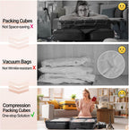 Juego de 10 cubos de compresión para regalos de viaje, mamá y mujer, bolsas de ropa para viajeros, artículos esenciales de viaje en avión, crucero, automóvil, bolsas compresibles expandibles