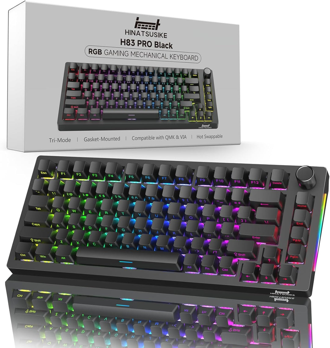 HINATSUSIKE H83 Pro 75 Percent Wireless Mechanical Keyboard for Gam...