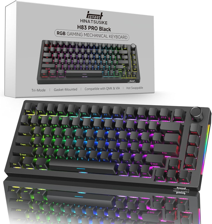 HINATSUSIKE H83 Pro 75 Percent Wireless Mechanical Keyboard for Gam...