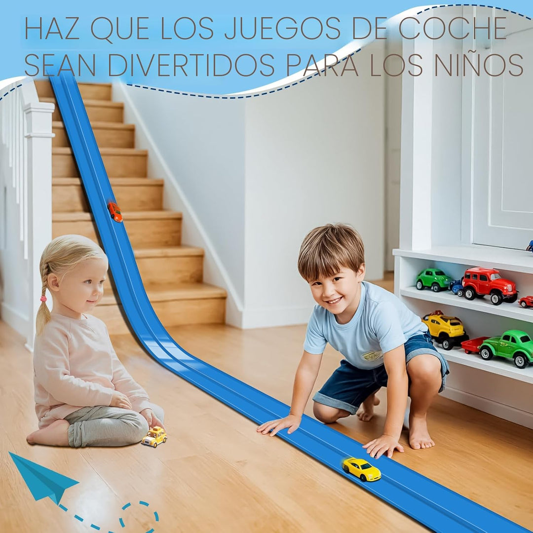Flex Track - Juego de iniciación de 15 pies, pista de rampa flexibl...