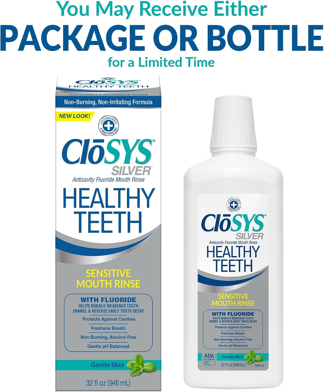 CloSYS Enjuague bucal anticáries con flúor para dientes saludables,...