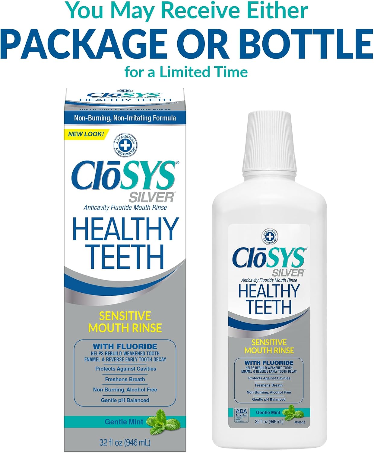 CloSYS Enjuague bucal anticáries con flúor para dientes saludables,...