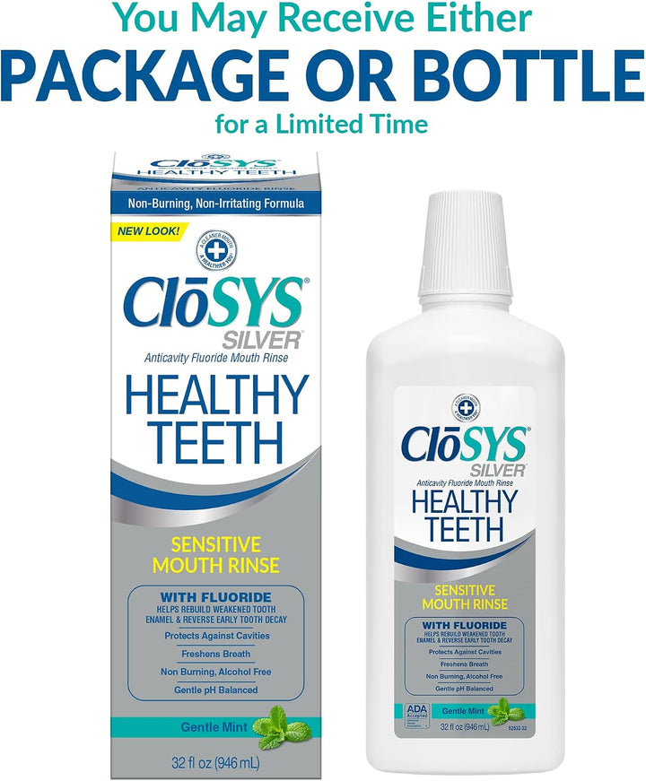 CloSYS Enjuague bucal anticáries con flúor para dientes saludables,...