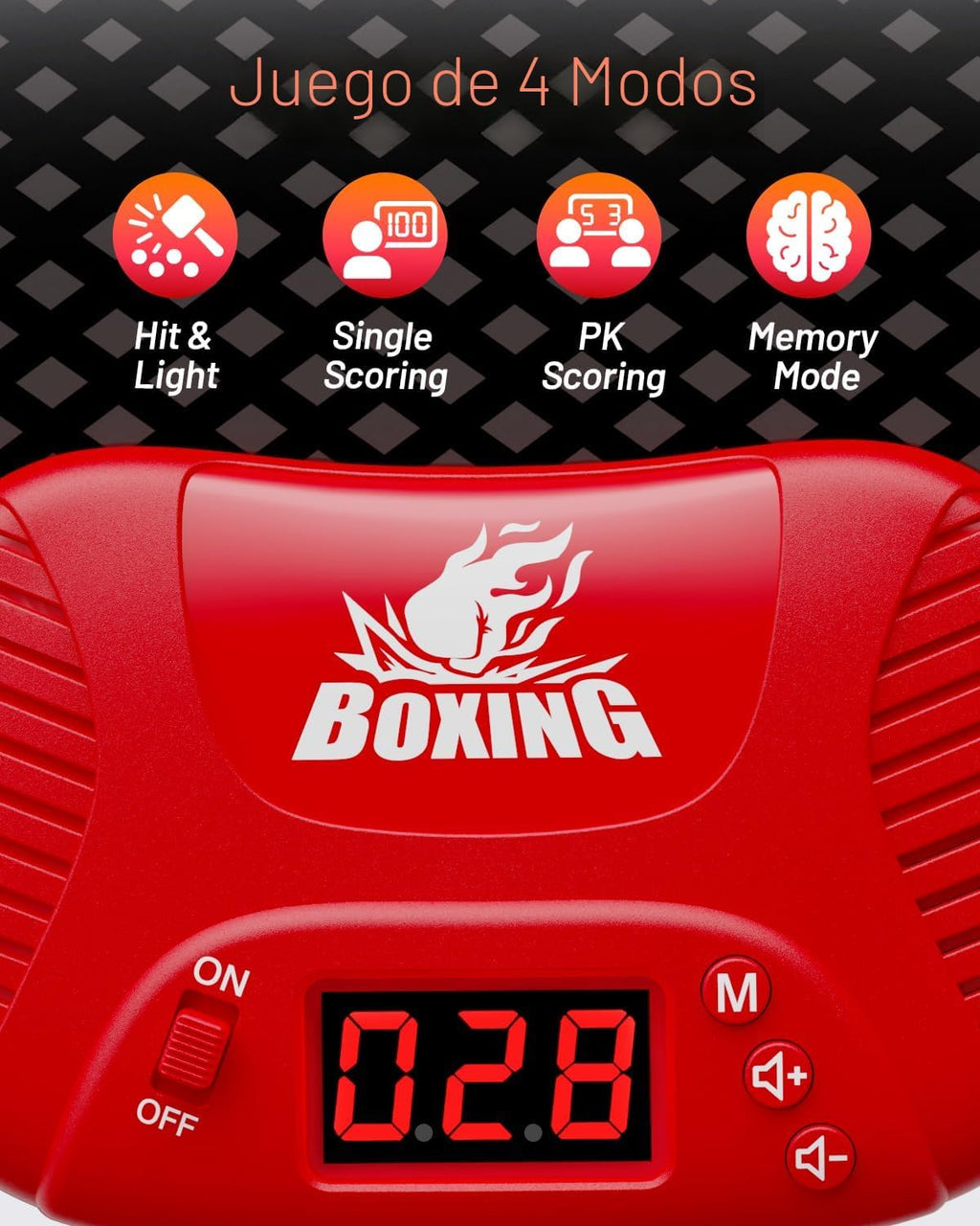 HopeRock Punching Bag para Niños, Juego de Boxeo con Puntuación, Luz, Música, 4 Modos de Juego, Bolsa de Boxeo Inflable con Guantes, Juguetes de Regalo de Cumpleaños para Niños de 4-8-12 Años