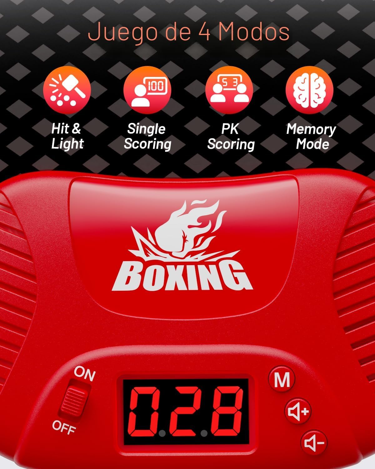 HopeRock Punching Bag para Niños, Juego de Boxeo con Puntuación, Luz, Música, 4 Modos de Juego, Bolsa de Boxeo Inflable con Guantes, Juguetes de Regalo de Cumpleaños para Niños de 4-8-12 Años