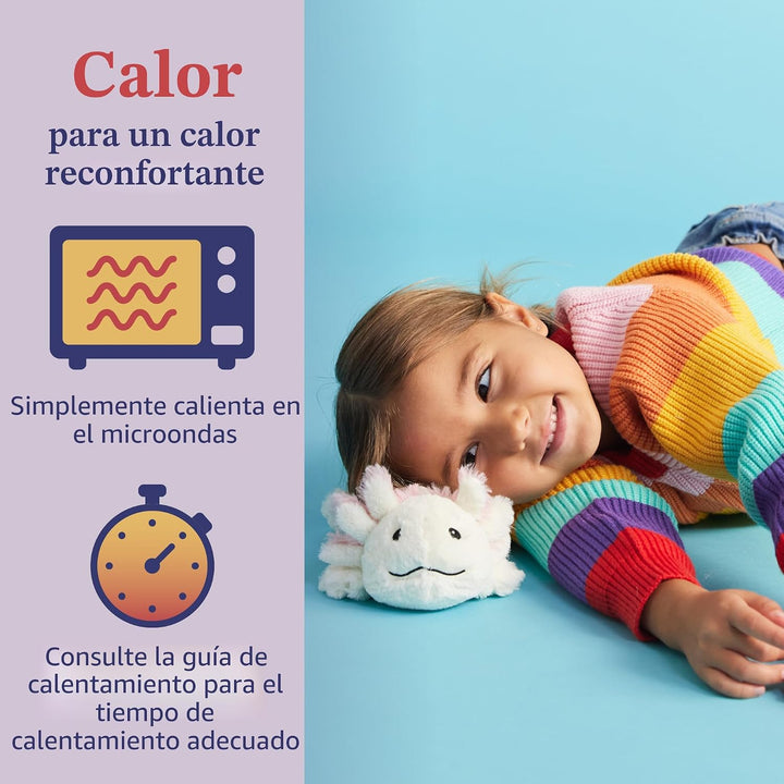 warmies Animales de Peluche con Peso y Aptos para Microondas, Axolo...