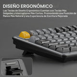 SOLAKAKA SK90 75% Teclado Inalámbrico para Juegos - 4000mAh Tri-Mod...
