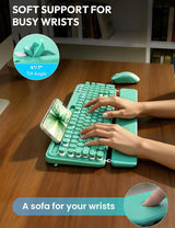 Combo de teclado y mouse inalámbricos: teclado retroiluminado con r...