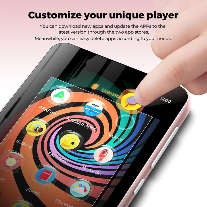 Reproductor de MP3 de 160 GB con Bluetooth y WiFi, reproductor de m...