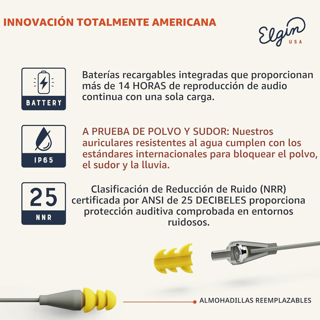 Elgin Discord Gen 2 - Auriculares Bluetooth con enchufe Bluetooth,...