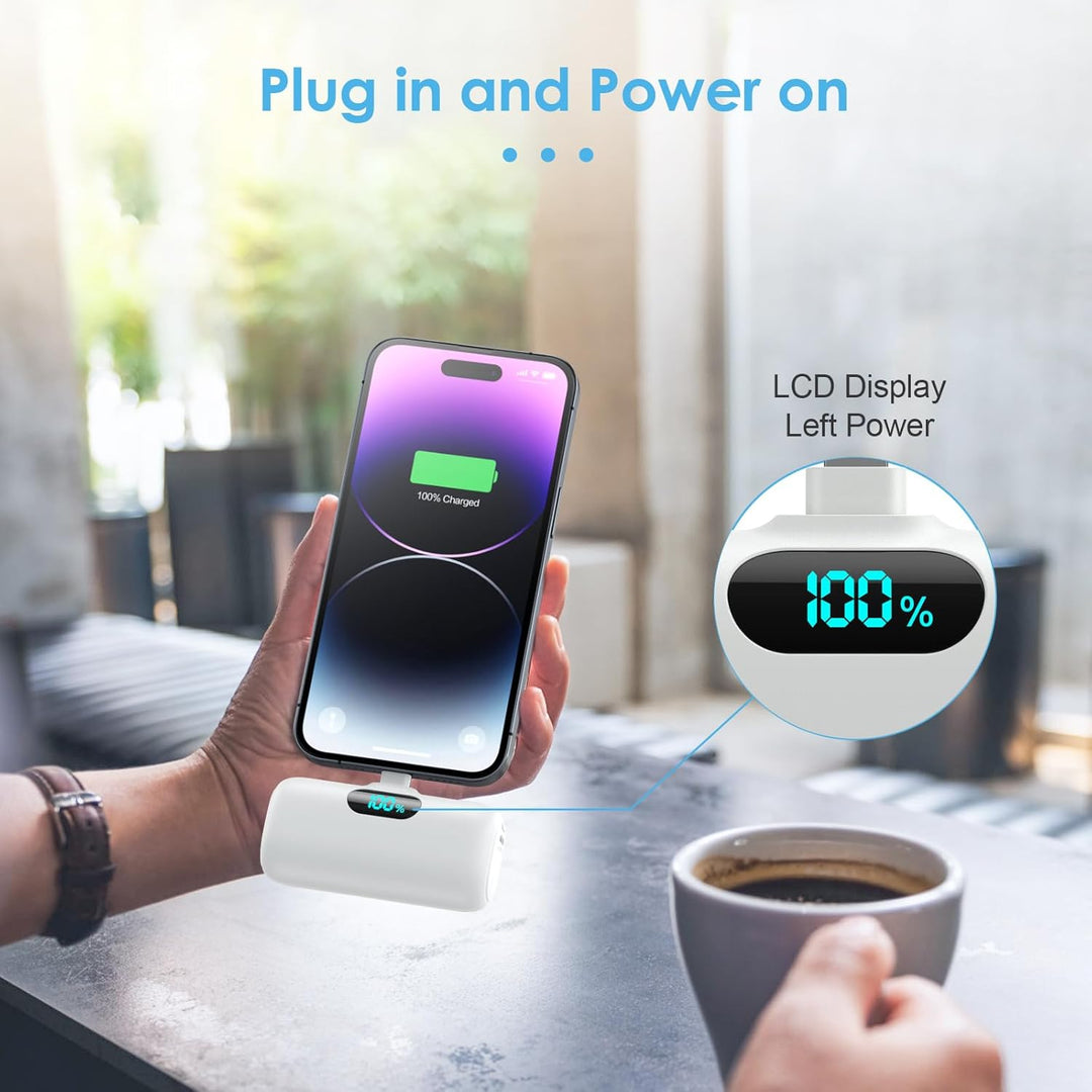 Mini Cargador Portátil USB C Power Bank, Paquete de Batería Mejorad...